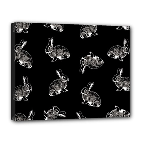 Rabbit pattern Canvas 14  x 11 