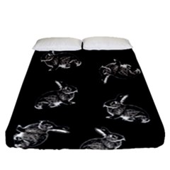 Rabbit pattern Fitted Sheet (Queen Size)