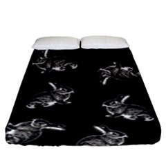 Rabbit pattern Fitted Sheet (King Size)