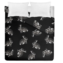 Rabbit Pattern Duvet Cover Double Side (queen Size) by Valentinaart