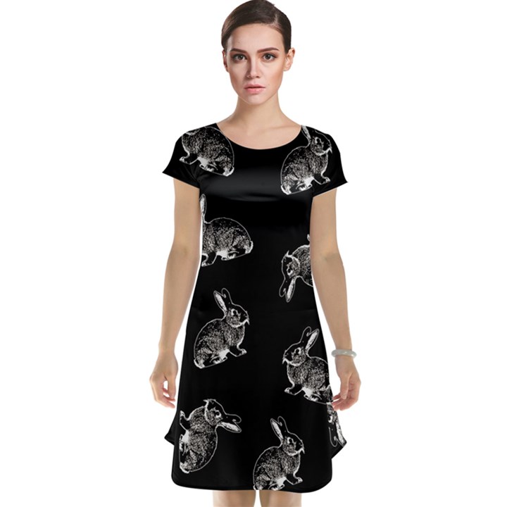 Rabbit pattern Cap Sleeve Nightdress