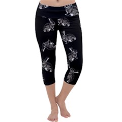 Rabbit pattern Capri Yoga Leggings