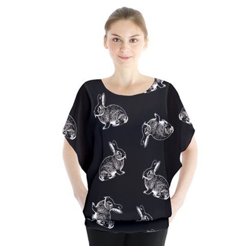 Rabbit Pattern Blouse by Valentinaart