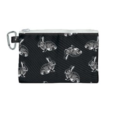 Rabbit pattern Canvas Cosmetic Bag (Medium)