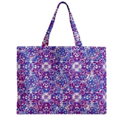 Cracked Oriental Ornate Pattern Zipper Mini Tote Bag by dflcprints