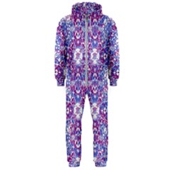 Cracked Oriental Ornate Pattern Hooded Jumpsuit (men)  by dflcprints