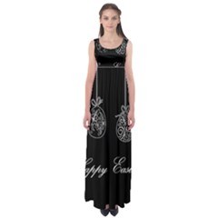 Easter Eggs Empire Waist Maxi Dress by Valentinaart