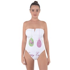 Easter Eggs Tie Back One Piece Swimsuit by Valentinaart