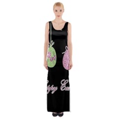 Easter Eggs Maxi Thigh Split Dress by Valentinaart