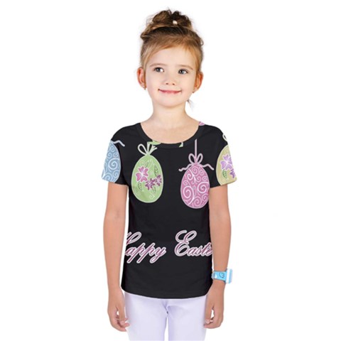 Easter Eggs Kids  One Piece Tee by Valentinaart