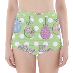 Easter Eggs High-waisted Bikini Bottoms by Valentinaart