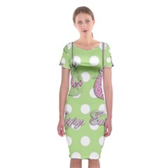 Easter Eggs Classic Short Sleeve Midi Dress by Valentinaart