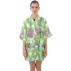 Easter Eggs Quarter Sleeve Kimono Robe