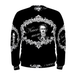 Edgar Allan Poe  - Never More Men s Sweatshirt by Valentinaart