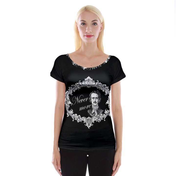 Edgar Allan Poe  - Never More Cap Sleeve Tops