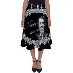 Edgar Allan Poe  - Never More Perfect Length Midi Skirt by Valentinaart