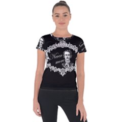 Edgar Allan Poe  - Never More Short Sleeve Sports Top  by Valentinaart