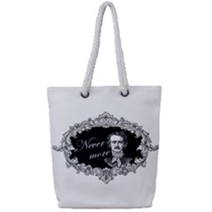 Edgar Allan Poe  - Never More Full Print Rope Handle Tote (small) by Valentinaart