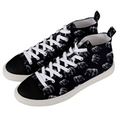 Elephant Pattern Men s Mid-top Canvas Sneakers by Valentinaart