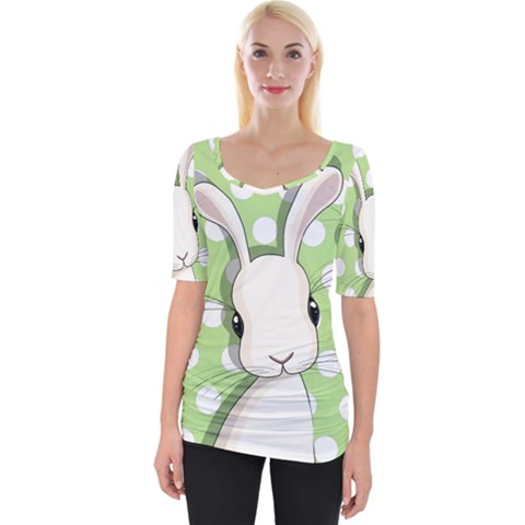 Easter Bunny  Wide Neckline Tee by Valentinaart