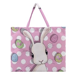 Easter Bunny  Zipper Large Tote Bag by Valentinaart