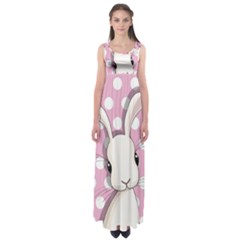 Easter Bunny  Empire Waist Maxi Dress by Valentinaart