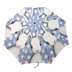 Easter Bunny  Folding Umbrellas by Valentinaart