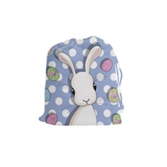 Easter Bunny  Drawstring Pouches (medium)  by Valentinaart