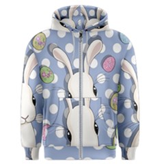 Easter Bunny  Men s Zipper Hoodie by Valentinaart