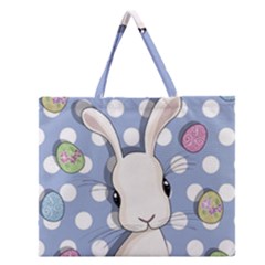 Easter Bunny  Zipper Large Tote Bag by Valentinaart