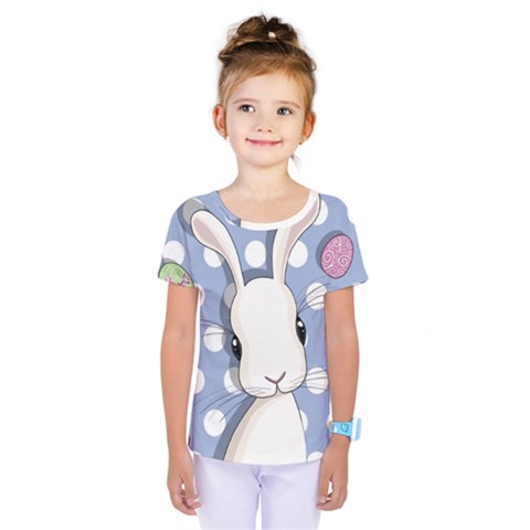 Easter Bunny  Kids  One Piece Tee by Valentinaart