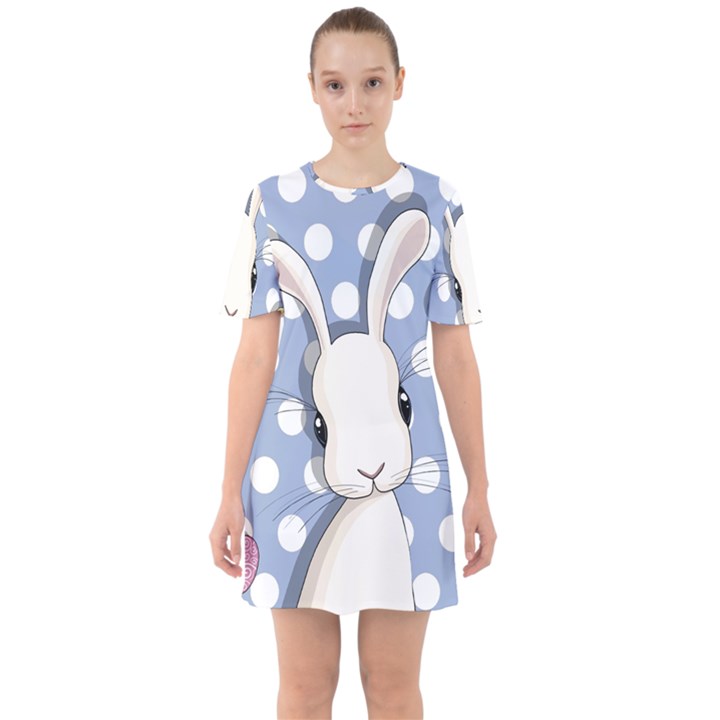 Easter bunny  Sixties Short Sleeve Mini Dress