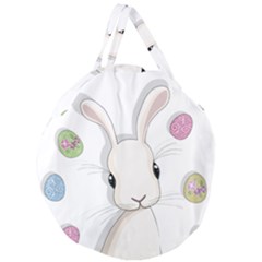 Easter Bunny  Giant Round Zipper Tote by Valentinaart