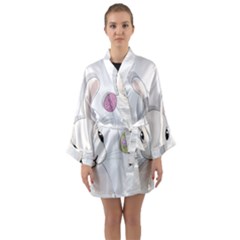 Easter Bunny  Long Sleeve Kimono Robe by Valentinaart