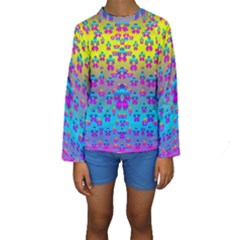 Flowers In The Most Beautiful Sunshine Kids  Long Sleeve Swimwear by pepitasart