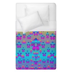 Flowers In The Most Beautiful Sunshine Duvet Cover (single Size) by pepitasart