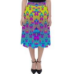 Flowers In The Most Beautiful Sunshine Folding Skater Skirt by pepitasart