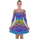 Flowers In The Most Beautiful Sunshine Quarter Sleeve Skater Dress View1