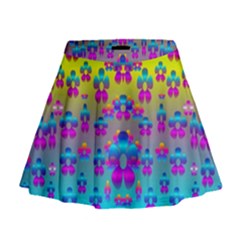 Flowers In The Most Beautiful Sunshine Mini Flare Skirt by pepitasart