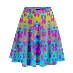 Flowers In The Most Beautiful Sunshine High Waist Skirt by pepitasart