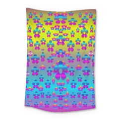 Flowers In The Most Beautiful Sunshine Small Tapestry by pepitasart