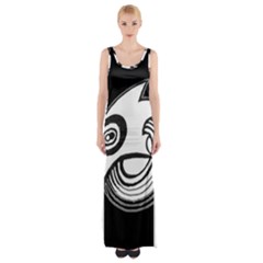 Bird Maxi Thigh Split Dress by ValentinaDesign