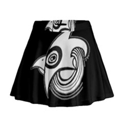 Bird Mini Flare Skirt by ValentinaDesign