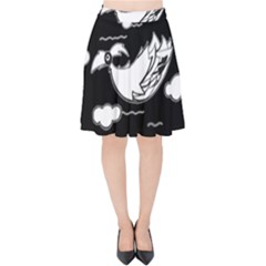 Bird Velvet High Waist Skirt by ValentinaDesign