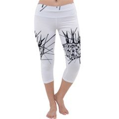 Bird Capri Yoga Leggings by ValentinaDesign