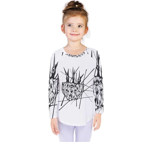 Bird Kids  Long Sleeve Tee by ValentinaDesign