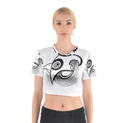 Bird Cotton Crop Top by ValentinaDesign