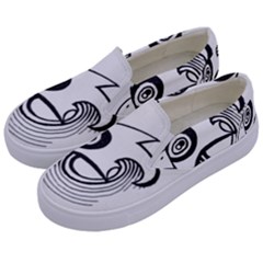 Bird Kids  Canvas Slip Ons by ValentinaDesign