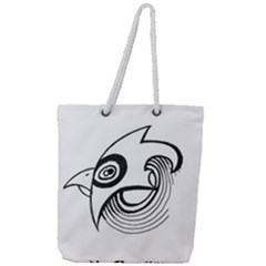 Bird Full Print Rope Handle Tote (large) by ValentinaDesign