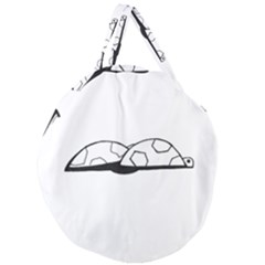 Turtle Giant Round Zipper Tote by ValentinaDesign